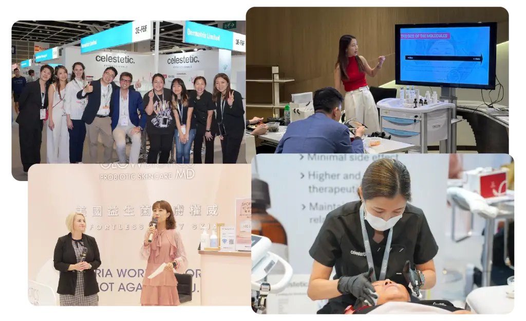 Dermatriz professional skincare exhibitions, industry training and treatment demonstrations in Hong Kong